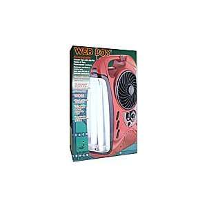Web Boy Rechargeable Louver Fan with AM/FM Radio & Twin Fluorescent 