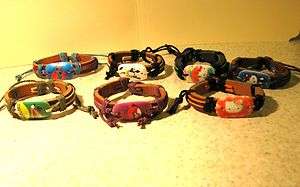   CHILDS LEATHER PUNK BRACELET ANGRY BIRD HELLO KITTY SUPERMAN #612 618