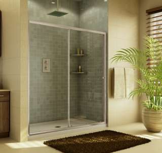 Banyo Amalfi 60 Shower Sliding Shower Door, Fixed Panel  