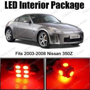  Nissan 350Z RED Interior LED Package (5 Pieces 