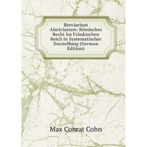   Darstellung (German Edition) Max Conrat Cohn  Books