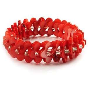  Coral Shell Stretch Bracelet Jewelry