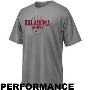  Nike Oklahoma Sooners Youth Gray Conference Performance T 