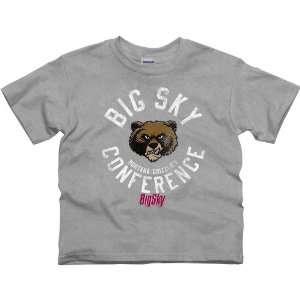  Montana Grizzlies Youth Conference Stamp T Shirt   Ash 