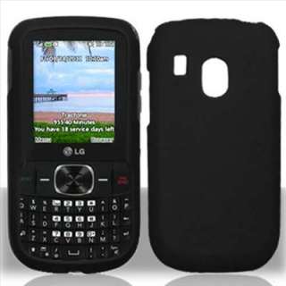 Black Rubberized Hard Case Cover for Tracfone LG 500G P4 DM PDA  