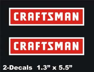 CRAFTSMAN Logo Vinyl Decal Window Sticker Set Of 2  