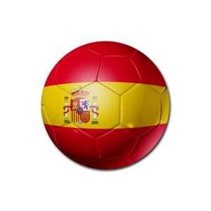 Spain Spanish Flag Soccer Ball Coaster Coasters 4 pack  