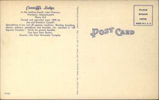 WESTBORO MA Cunniffs Lodge Old Postcard  
