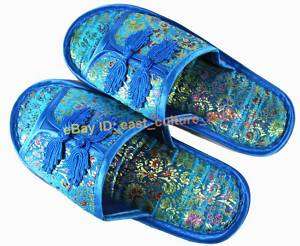 Chinese Embroidered Slippers Pair Gum Sole WSF 01  