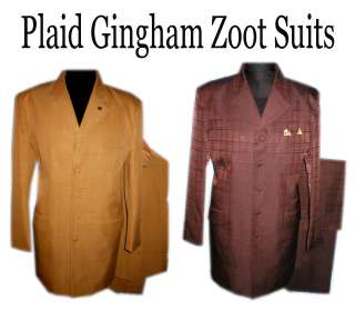 Zoot Suit GANGSTER PLEAT PANT Swing 1930s 1940s REPRO 42R Plaid  
