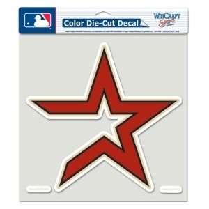 Houston Astros Die Cut Decal   8x8 Color  Sports 