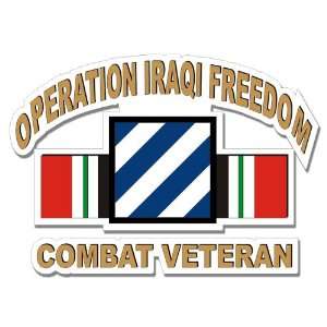3rd Infantry Division Operation Iraqi Freedom Combat Veteran Decal 