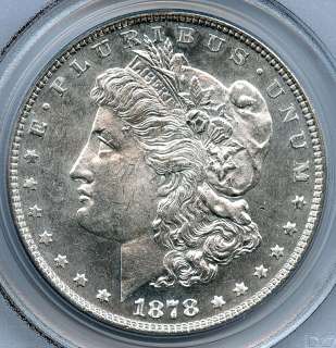 1878 7/8TF Morgan Dollar PCGS MS63 weak 7/8  