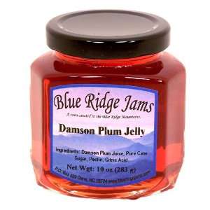 Blue Ridge Jams Damson Plum Jelly, Set of 3 (10 oz Jars)