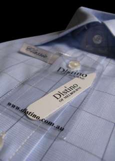 DISTINO French Double Cuff Mens Business Shirt 027 Sz38  