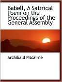 Babell, A Satirical Poem On Archibald Pitcairne
