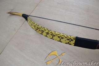 Archery Traditional hunting Longbow 20 60# Nice SnakeskinBow Recurve 