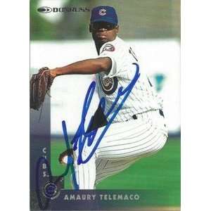  Amaury Telemaco Signed Chicago Cubs 1997 Donruss Card 