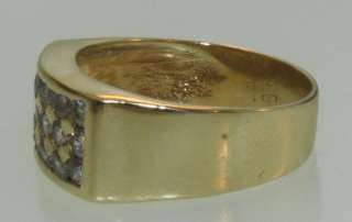 18k yellow gold 7.2g cubic zirconium band ring CZ  