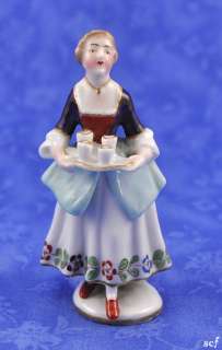 Royal Vienna Porcelain Figurine Woman Serving Austria  