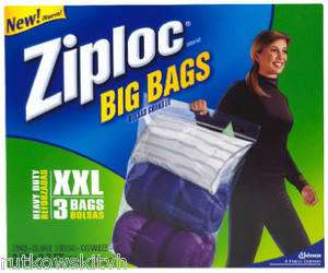 24 Pack Ziploc See Through Extra Extra Large Big Storage Bags  