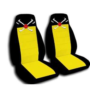 Black and Yellow AXE seat covers. 40/20/40 seats for a 2007 to 2012 
