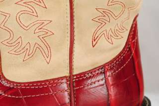 Womens Ariat FatBaby 81/2 8.5 B Red & Tan Western Boots  