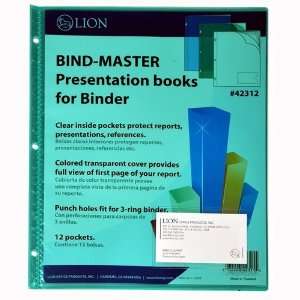  Lion Office 42312GR Bind Master Presentation Book For 3 