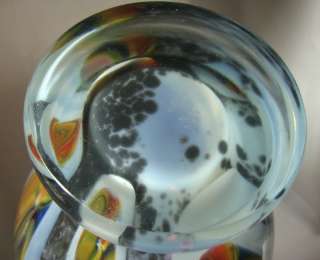 BEAUTIFUL OLD MURANO? GLASS Multi Coloured HEAVY VASE  