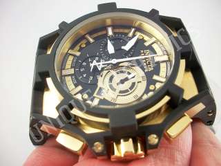 Invicta 0639 Akula Reserve Gold Tone Chronograph Polyurethane Watch 
