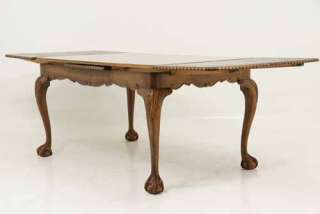 Antique French Oak/Walnut Draw Leaf Dining Table  