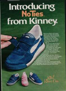 1983 Print Ad Kinney Stadia Sneakers No Tie Velco Close  