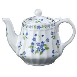  Andrea by Sadek 6 H Blue Forget Me Not Teapot with Mesh 