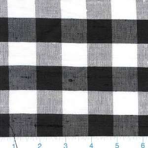  54 Wide Promotional Dupioni Silk Fabric Black & White 