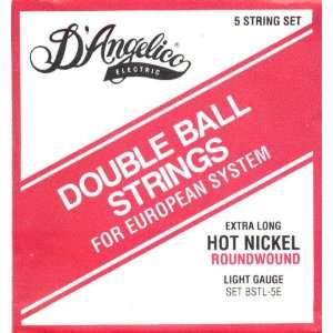  DAngelico Electric Bass 5 String Double Ball End Hot 