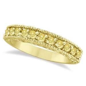  Fancy Yellow Canary Diamond Ring Band 14k Yellow Gold (0 