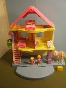 FISHER PRICE LITTLE PEOPLE DOLL HOUSE~FURNITURE~DOLLS~3 STORY  