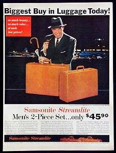 1958 Samsonite Streamlite Mens Luggage Magazine Ad  