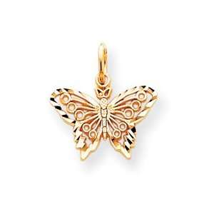  14k Butterfly Charm   Measures 18.4x17.2mm   JewelryWeb Jewelry