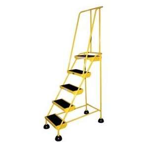   Commercial Rolling Ladder   Spring Loaded, 5 Steps, Model# LAD 5 Y