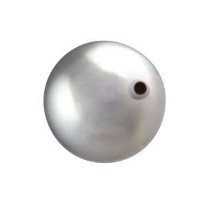 5811 14mm Round Pearl Large Hole Light Grey