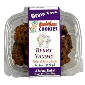  Sams Yams Cookies Sweet Potato Dog Treats, Berry Yammy, 6 