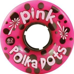  Pink Polka Dots 62mm 78a Skate Wheels