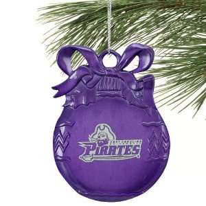 NCAA East Carolina Pirates Purple Flat Ball Ornament  