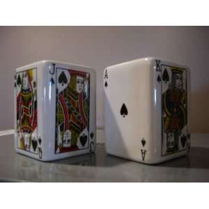  Poker playing cards salt and pepper shaker set Everything 