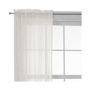   Lisette Voile Rod Pocket Curtain Set White 54L