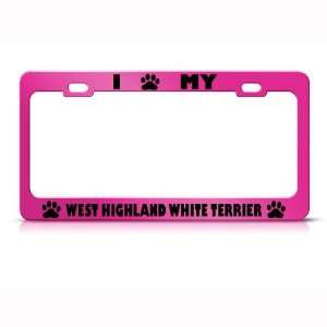  West Highland White Terrier Dog Metal license plate frame 
