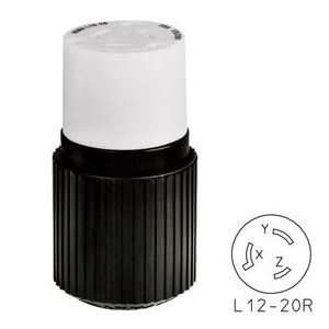   ® Connector, L12 20, 20a, 3ph 480v Ac, Black/White