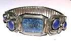 Vintage Native American Lapis Watch Band SIGNED