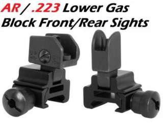 AR/.223/223 TACTICAL FRONT/REAR LOWER GAS BLOCK FLIP UP SIGHT COMBO 
